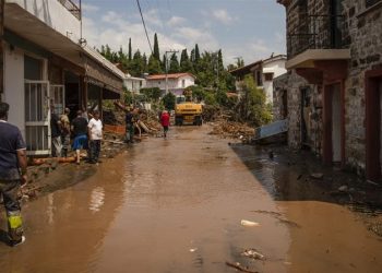 Flash floods on Greek Island