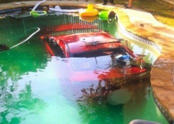 Viral! This car swims in a pool