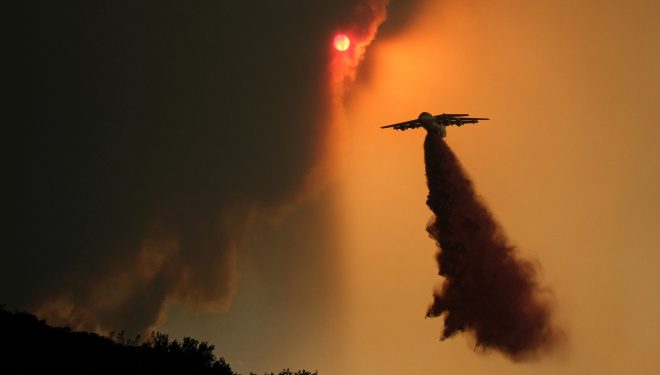 Lake fire in Angeles National Forest