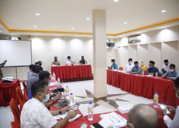 The number of Covid-19 transmission cases has increased, the Siak Regency Task Force held a meeting with the Management of PT. Indah Kiat Tualang