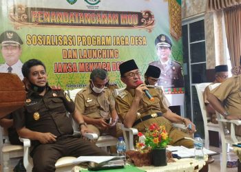 The Regent of Indragiri Hilir and Kajari sign a Memorandum of Understanding for the Jaga Desa and Attorney’s Greeting Program through GGTV and GFM