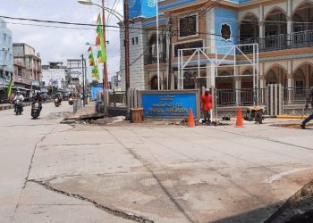 After being damaged for a long time, the traffic light in Tembilahan was finally repaired