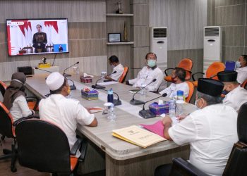 Efforts to Clean Up Comprehensively Due to the Post-COVID-19 Economic Decline, Regent Alfedri Participates in the Corruption Prevention Action with the Corruption Eradication Commission Online