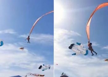 Viral Video of a 3 Year Old Boy Trapped in a Giant Kite