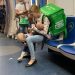 Viral, a beautiful young mother becomes a food delivery while bringing 2 children in Russia