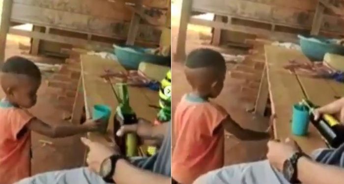 Viral! Video of A Man Gave a 4-Year-Old Boy 3 Glasses of Red Wine Until He Staggered