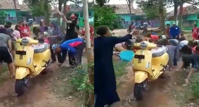 Viral, Residents Who Just Buy Vespa Matic, Villages Celebrate Happiness