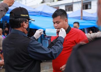 HM Wardan Held the Social Health Protocol by Distributing Masks