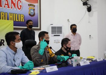 The Police of Indragiri Hilir Held a Press Release About the Disclosing Cases of Methamphetamine Abuse