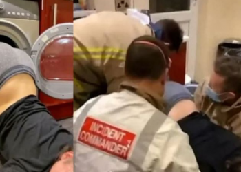 A Student Stuck in Tumble Dryer After She Climbed into it Just For a Prank