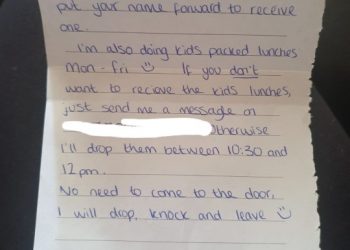 A Mother was Left in Tears After a Stranger Left Free Food for Her Family on Doorstep