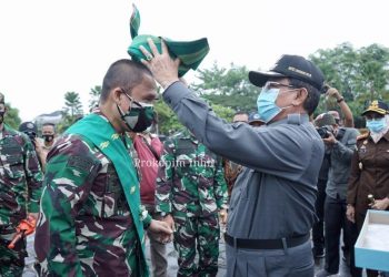 Regent Welcomes KASAD Waasater Headquarters to Kodim 0314 of Indragiri Hilir