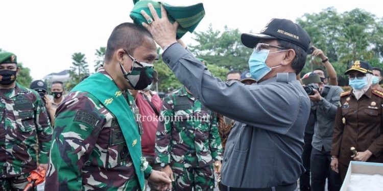 Regent Welcomes KASAD Waasater Headquarters to Kodim 0314 of Indragiri Hilir