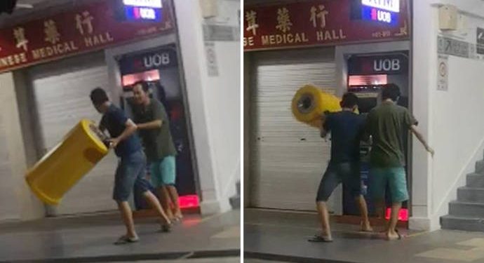 A 51-year-old Man was Arrested After Hitting an Automated Teller Machine With a Dustbin