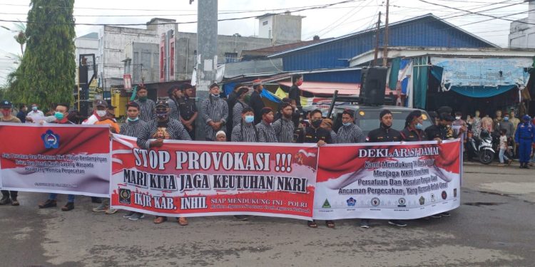 Rejecting Disunity, Community Organizations in Indragiri Hilir Hold A Peaceful Action