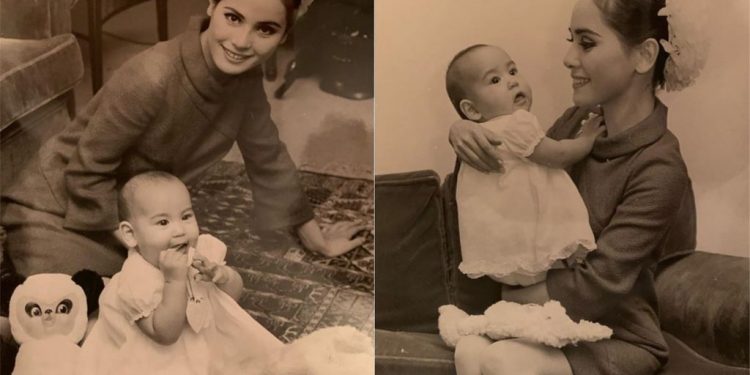 The portrait of Dewi Sukarno, the Former of Indonesia First Lady With Photos from Exile Days