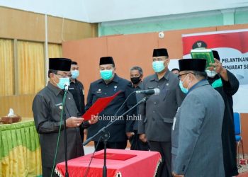 The Regent of Indragiri Hilir Reappointed the Acting of Sekdakab