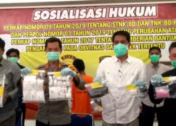 Police of Indragiri Hilir Destroyed 799.50 Gram Shabu and 2,997 Ecstasy
