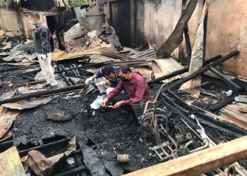 Revealing the Cause of the Wisma Fire, Indragiri Hilir’s Police Brought the Riau Police Labfor Team