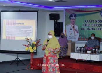 Becoming a Speaker at the National Coordination Meeting, Zulaikhah Wardan Explains the Achievements of Early Childhood Education in Indragiri Hilir