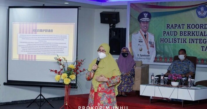 Becoming a Speaker at the National Coordination Meeting, Zulaikhah Wardan Explains the Achievements of Early Childhood Education in Indragiri Hilir