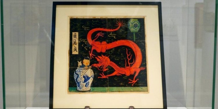The Blue Lotus, a Rare Tintin Painting has Sold