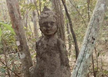 Mystical Termite Mound Looks Like Thai Ghost Boy