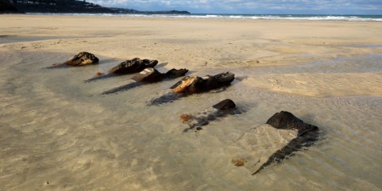First Time in Decades, Mysterious Cornwall Shipwrecks Re-emerge