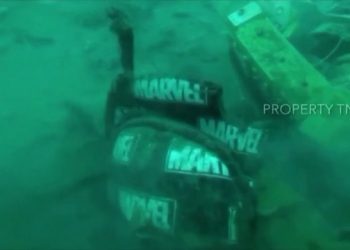 A Marvel Rucksack Seen in Crashed Flight Debris After Indonesia Plane Crash