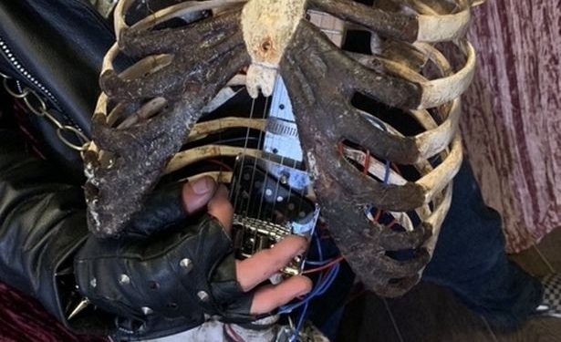 A Man Turns Dead His Uncle’s Bones Into Electric Guitar