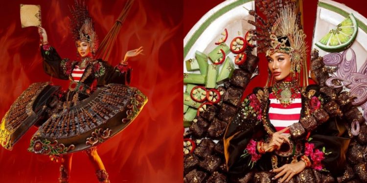 One of Indonesia Culinaries Becomes Inspiring Indonesia’s Costume at Miss Grand International Pageant