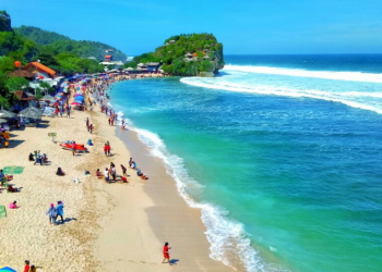 Indrayanti Beach, a Clean Beach with Cafe Restaurant