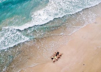 Enjoying the Blue and Lightning Dusk on Tikus Beach