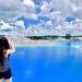 The Beauty of the Kaolin Aek Biru Lake in Bangka Island