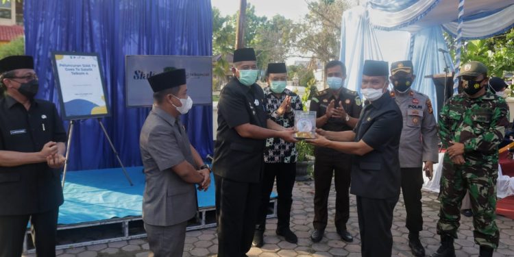 The Regent of Siak, Alfedri Launches Siak Tv Goes Telkom Satellite 4