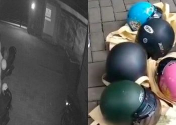 Getting Drunk, Russian Man Stole 5 Helmets in Bali