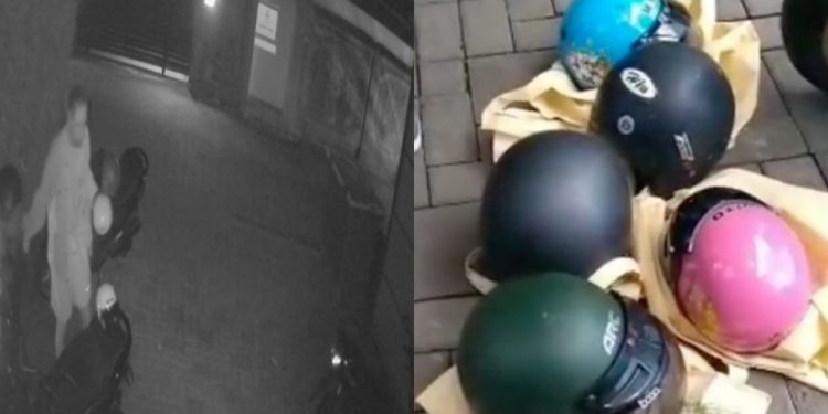 Getting Drunk, Russian Man Stole 5 Helmets in Bali
