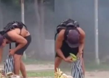 A Foreigner was Captured on Video While Scavenging Scraps From Offerings in Bali