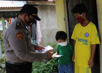 Resort Police of Indragiri Hilir Provided Assistance to 50 Orphans