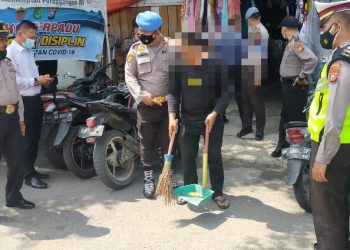 Violating the Health Protocols, 6 Residents of Tembilahan Subject to Sanctions