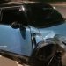 Diduga Pengemudi Ngantuk, Mobil Mini Cooper Ringsek Menabrak Guardrail dan Pohon