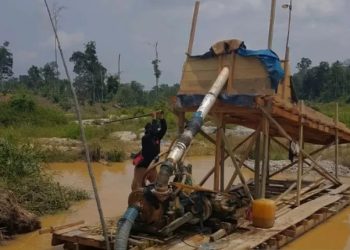 Penambang Emas Ilegal di Kuansing Diberantas Aparat, Sejumlah Alat Dimusnahkan