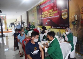 Napi Rutan Pekanbaru Divaksin Dosis Kedua