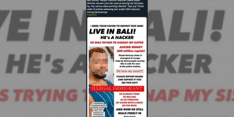 Polisi Menangkap Warga Negara Nigeria yang Dituduh Melakukan Penyerangan Terhadap Seorang Wanita Indonesia di Bali