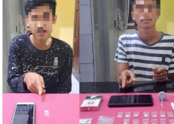 Resnarkoba Polres Kampar Tangkap 2 Pengedar Sabu, 14 Narkotika Jenis Sabu Berhasil Diamankan