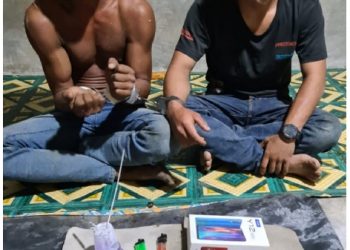 Polsek Siak Hulu Grebek Rumah Pelaku Narkoba, Dua Orang Bandar Diamankan dan Satu DPO