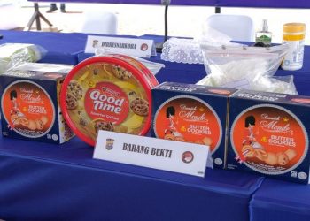 Polda Riau Bongkar Jaringan Peredaran Narkoba, Disimpan Dalam Kaleng Roti