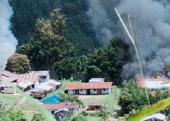 KST Bakar Fasilitas Umum di Bandara Kiwirok Papua