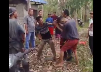 Sering Beraksi, Pencuri Getah Garet Babak Belur Dihajar Warga Kundur Karimun