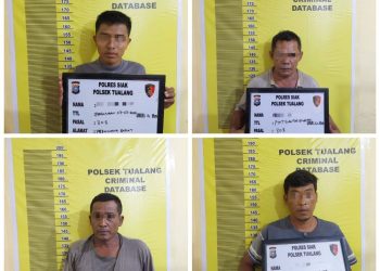 4 Warga Perawang Diciduk Polisi saat Asyik Main Judi Song